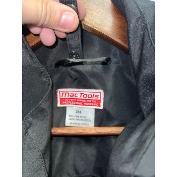 Vintage Mac Tools Jacket Professional Mechanic Nylon Shell Black Workwear 2XL - Picture 6 of 11